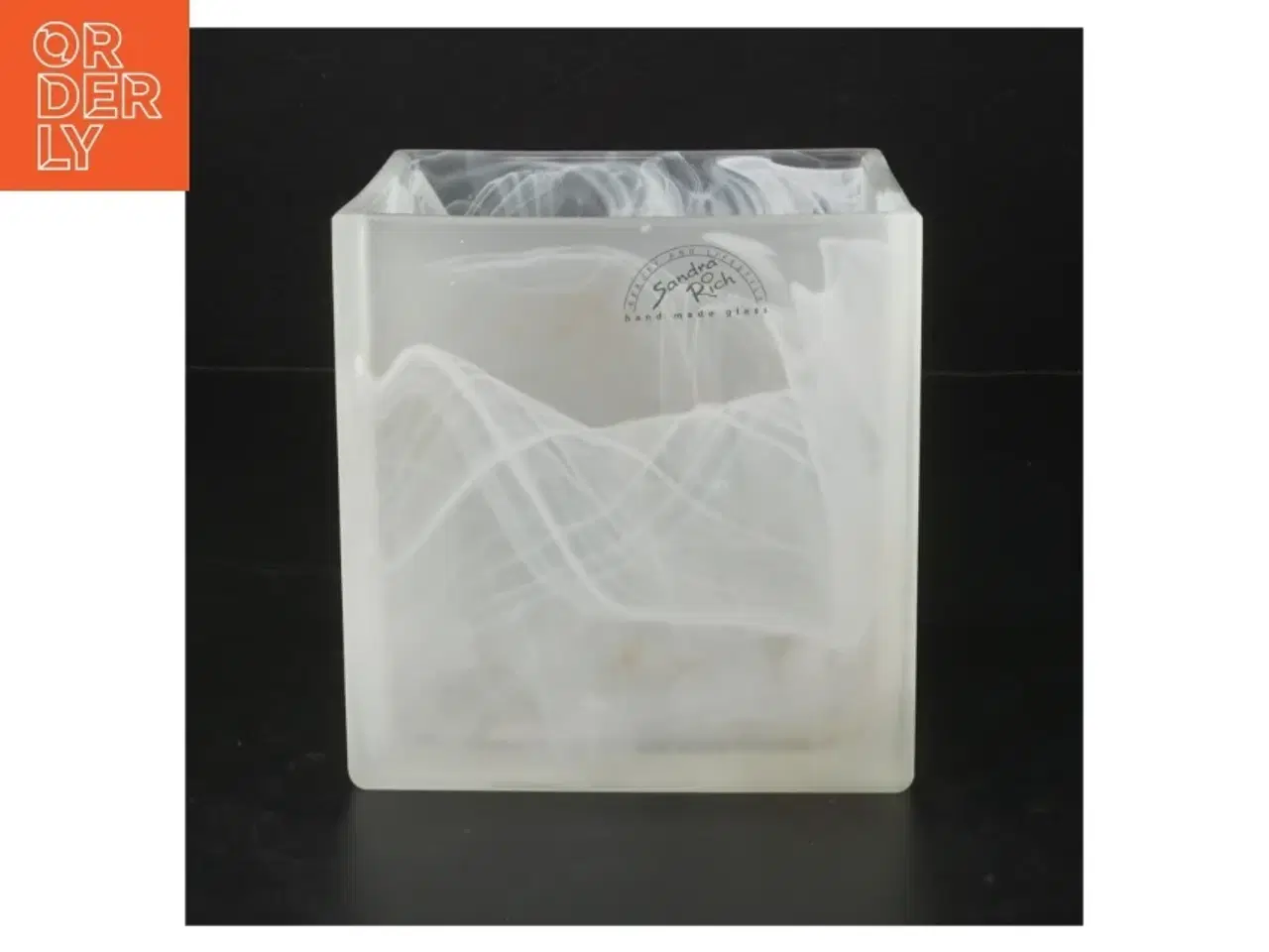 Billede 2 - Kvadratisk glasvase, til lys eller plante fra Sandra Rich Sweden (str. 12 x 12 cm)