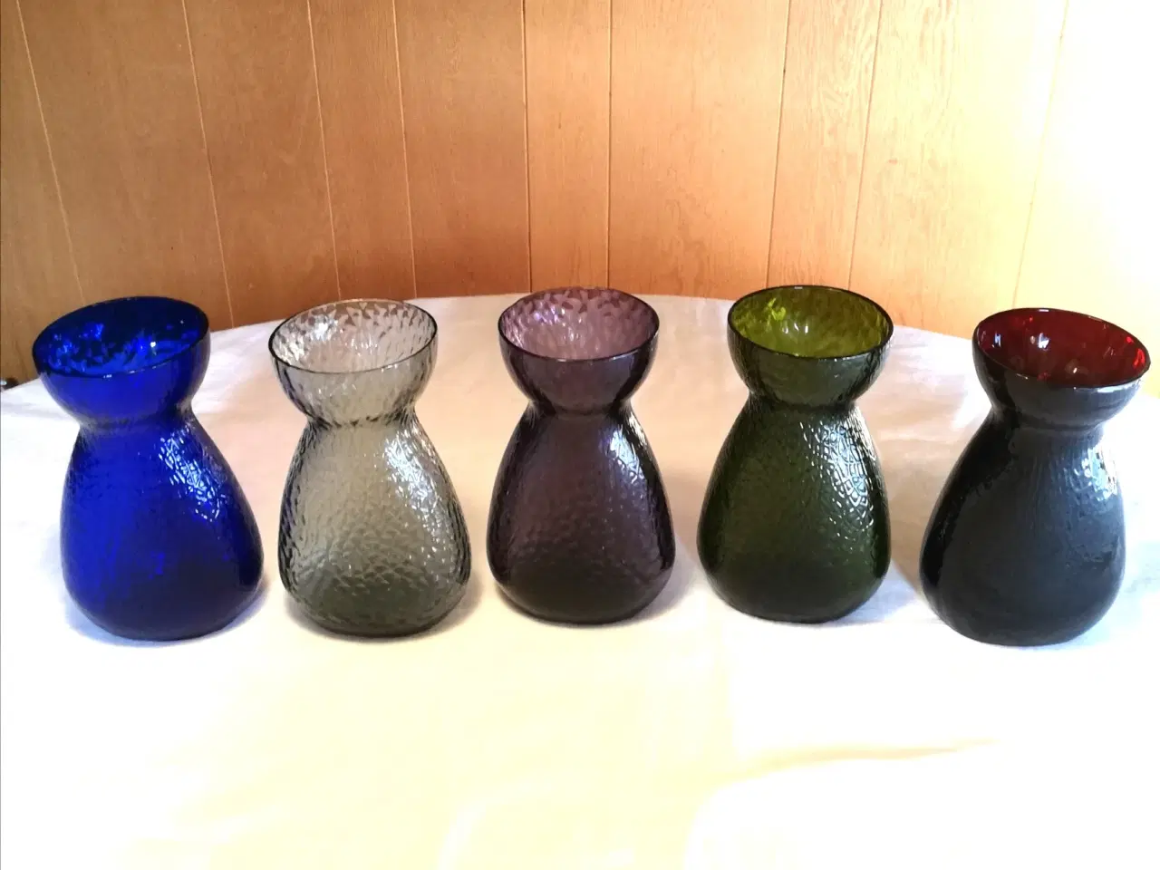 Billede 1 - Hyacintglas ovale hamret fra Kastrup Glasværk