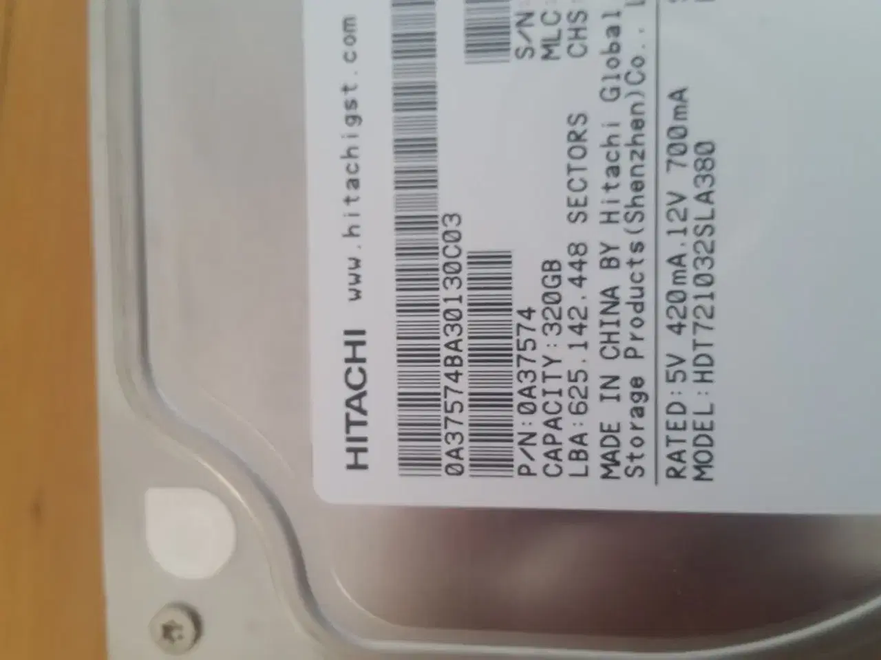 Billede 2 - 3.5" harddisk 320gb (sata)