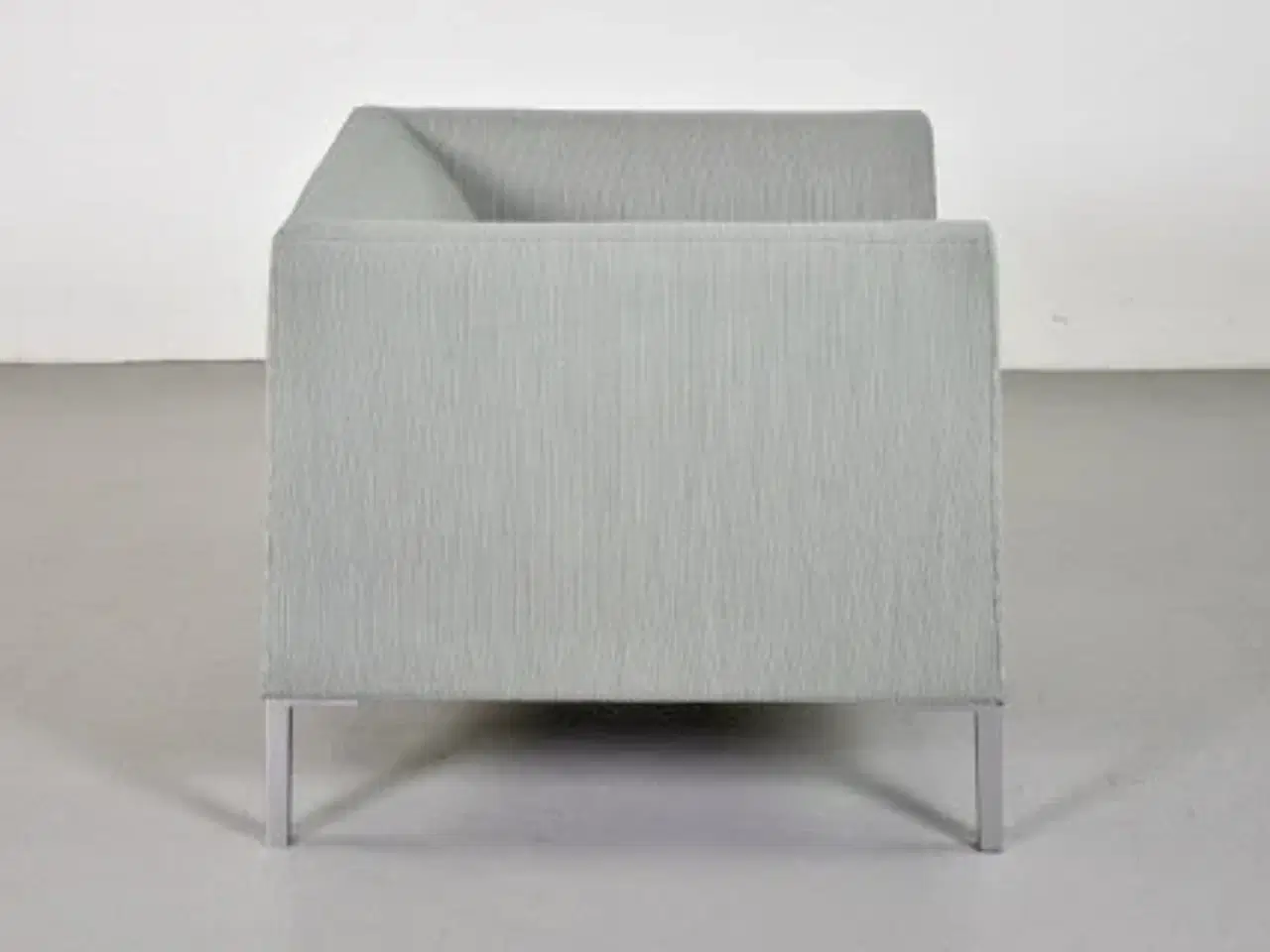 Billede 4 - Paustian loungestol med grå/grønt polster og grå metalben