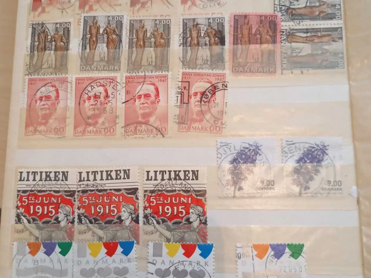 Billede 37 - indstiksbog med danske frimærker 