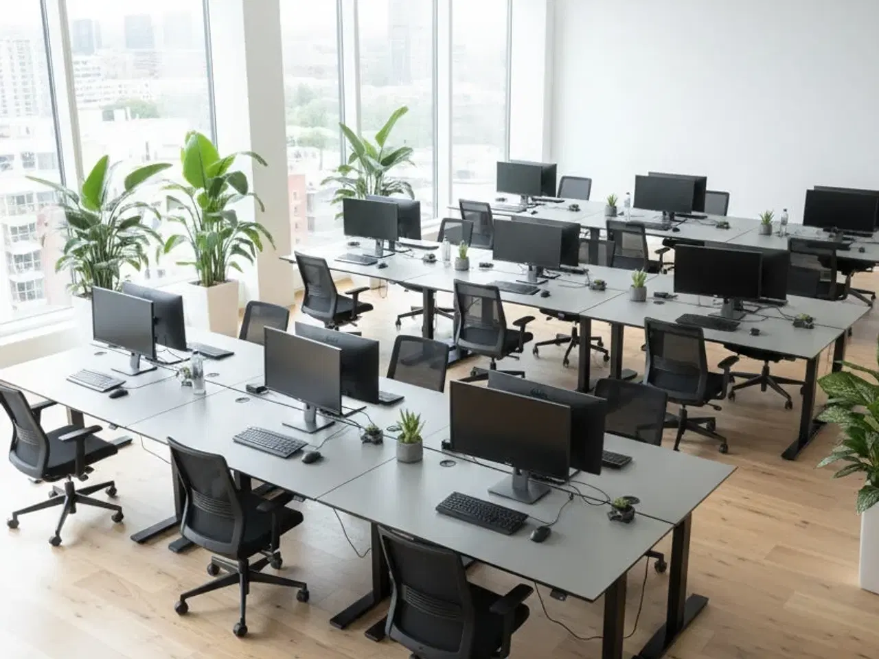 Billede 2 - Hæve/sænkebord 120x80 – Grå/Sort Stel