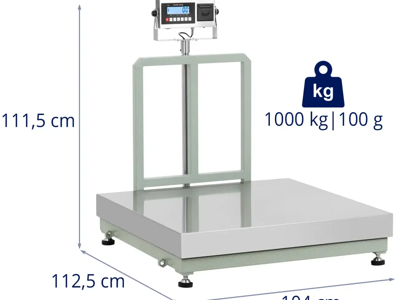 Billede 7 - Pakkevægt – 1000 kg / 100 g – LCD – labelprinter