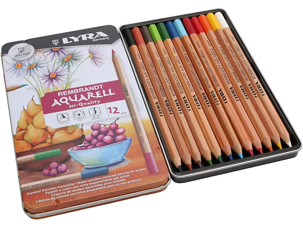 Billede 1 - Lyra Rembrandt Akvarel Farveblyanter - 12 stk.