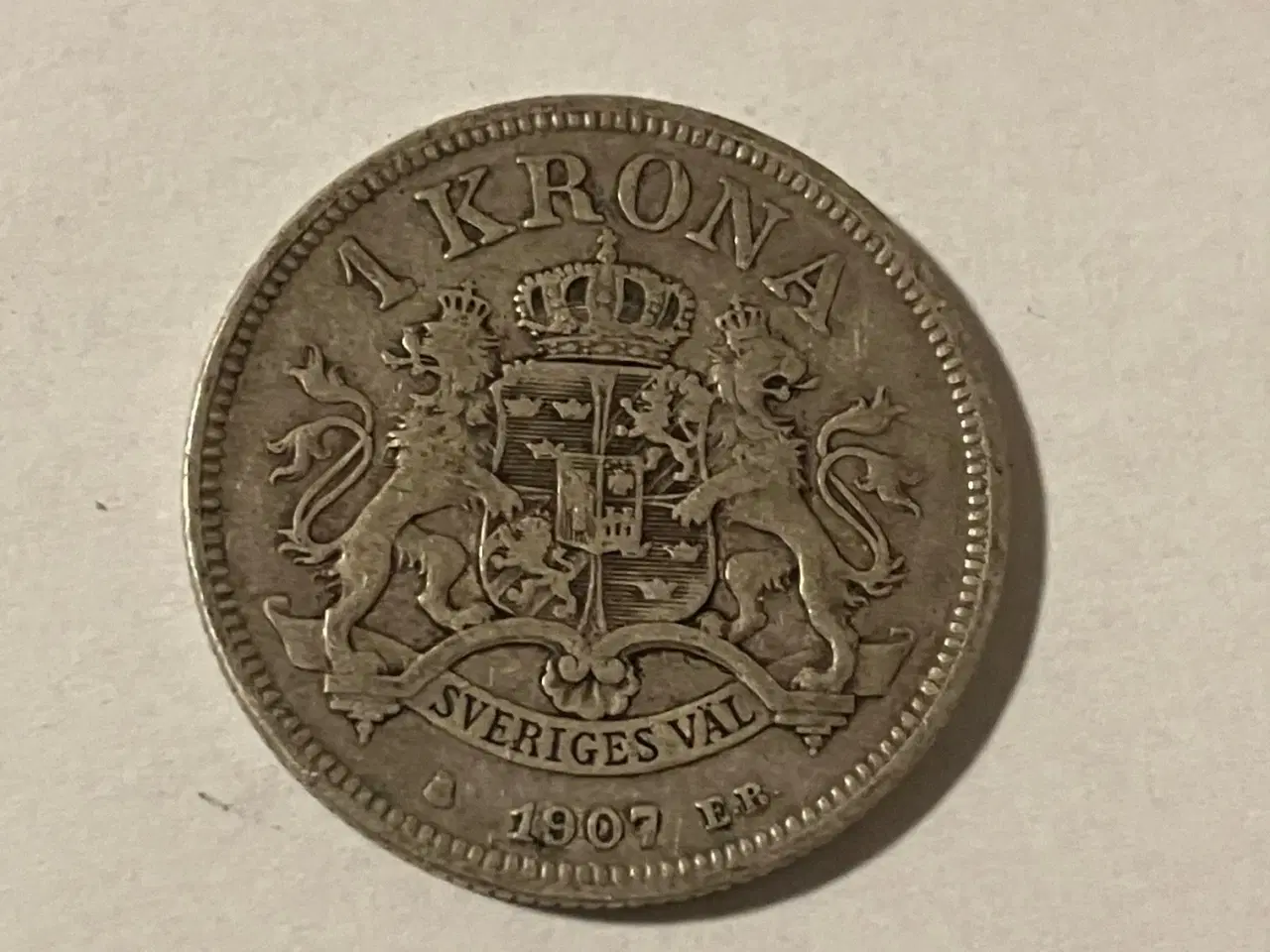 Billede 1 - 1 Krona 1907 Sweden - Silver