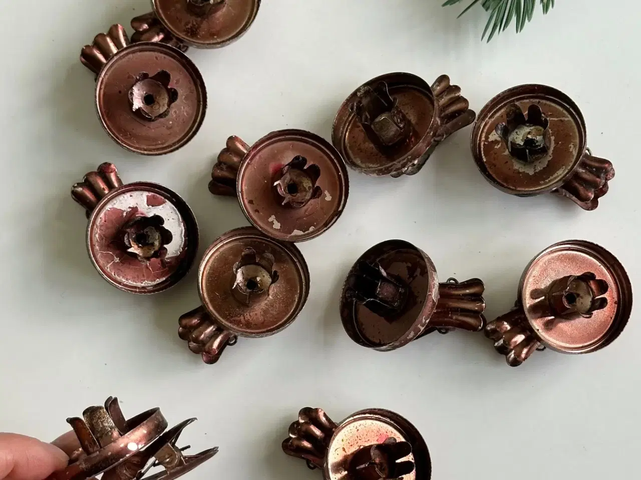 Billede 6 - Lyseholdere m klemme, 11 stk samlet