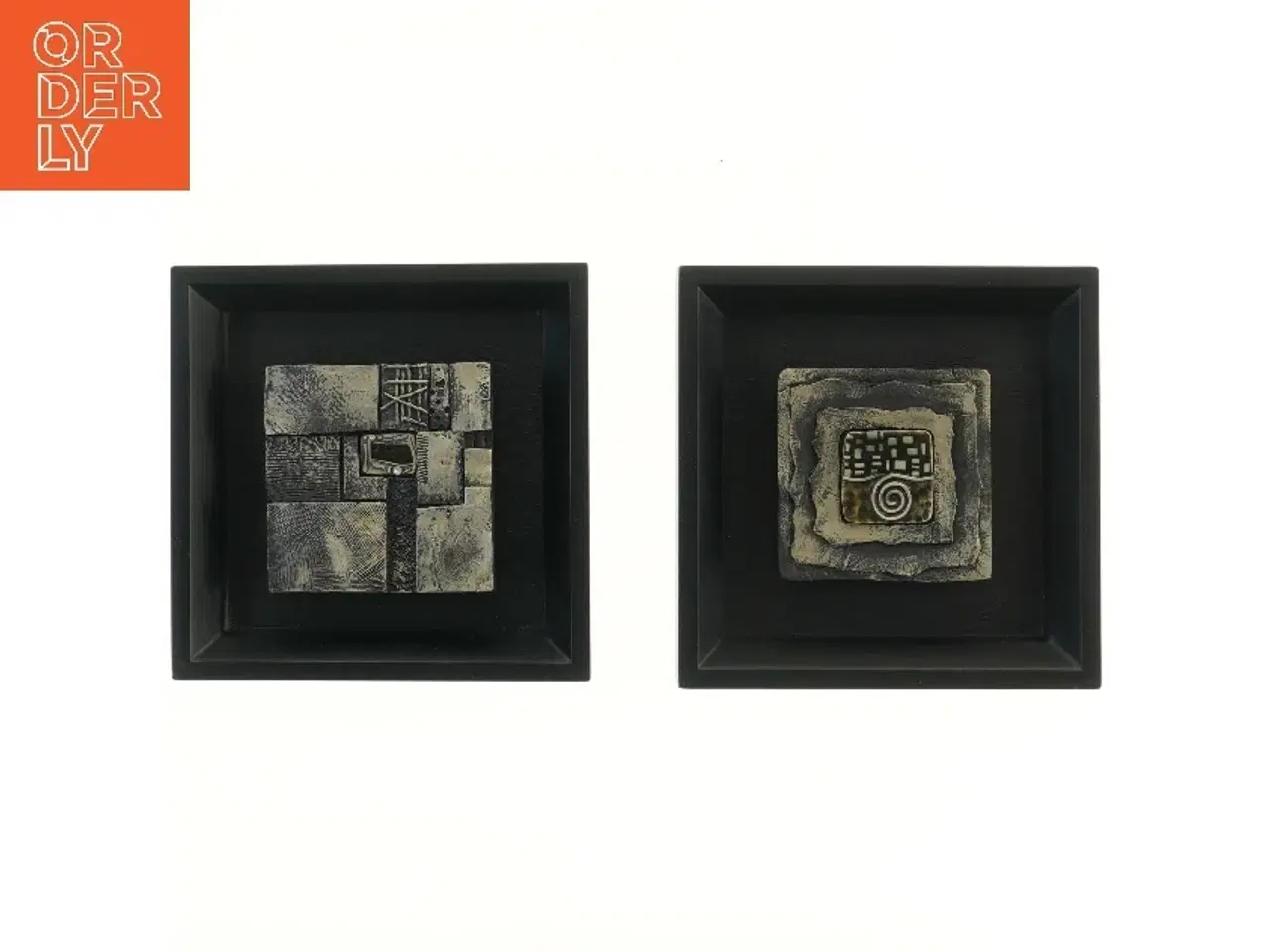 Billede 1 - Dekorative billeder med sorte rammer (str. 2 stk 23x23x4,5 cm)