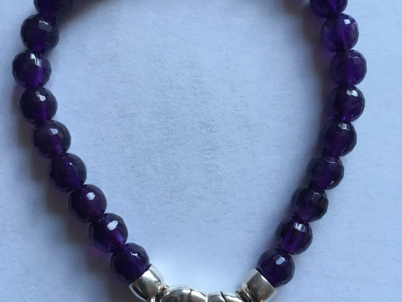 Billede 3 - Halskæde og armlænke - ametyst