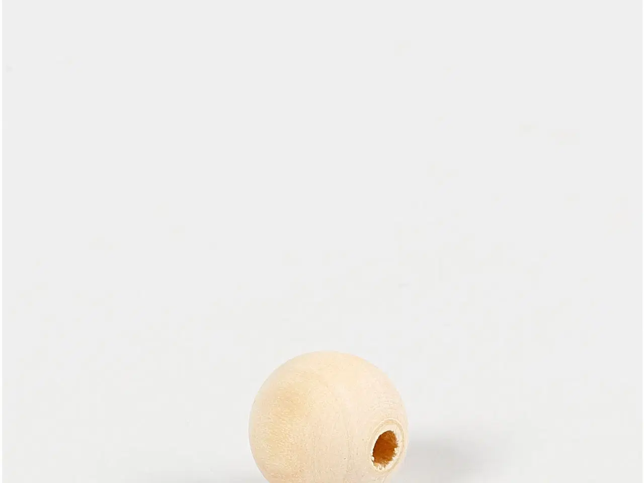 Billede 1 - Træperle, diam. 15 mm, hulstr. 3 mm, 20stk./ 1 pk.