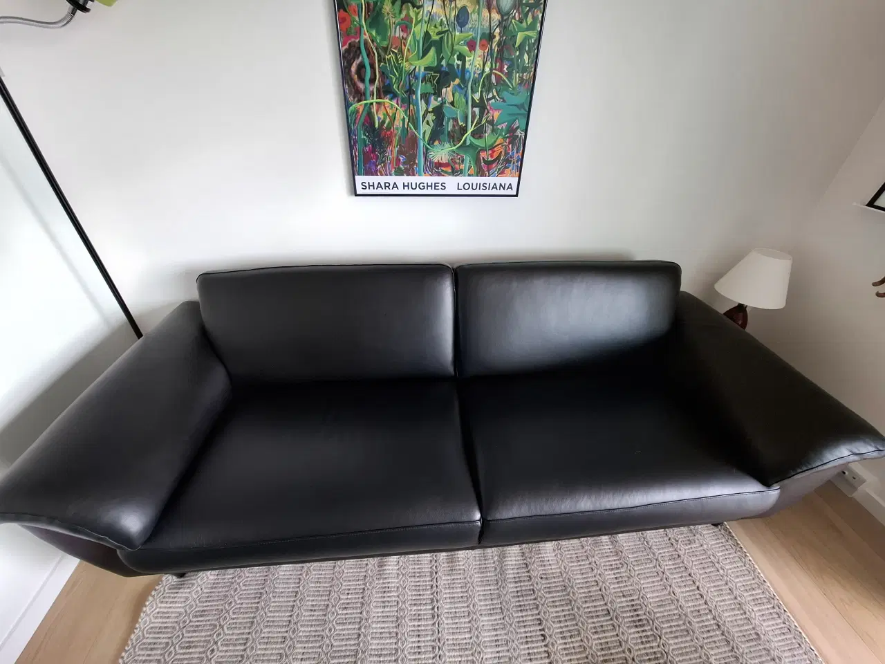 Billede 1 - Stamford 3 personers lædersofa - sort