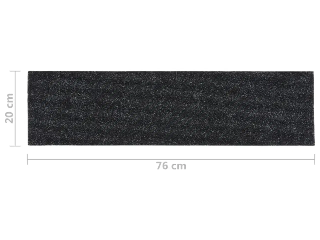 Billede 7 - Selvklæbende trappemåtter 15 stk. 76x20 cm rektangulær sort