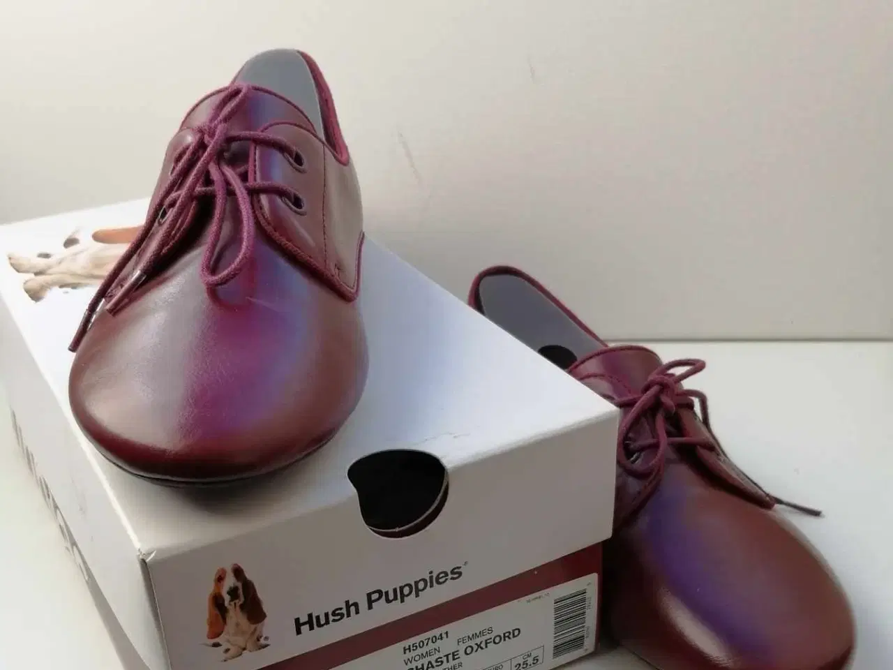Billede 4 - Hush Puppies Ballerinasko Str. 39 Bordeaux Læder