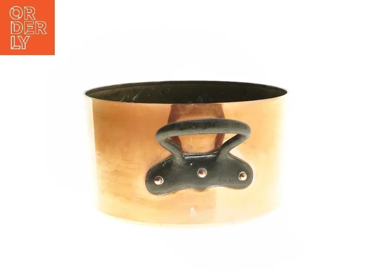 Billede 2 - Kobbergryde med sorte håndtag (str. Ø 20x12 cm)