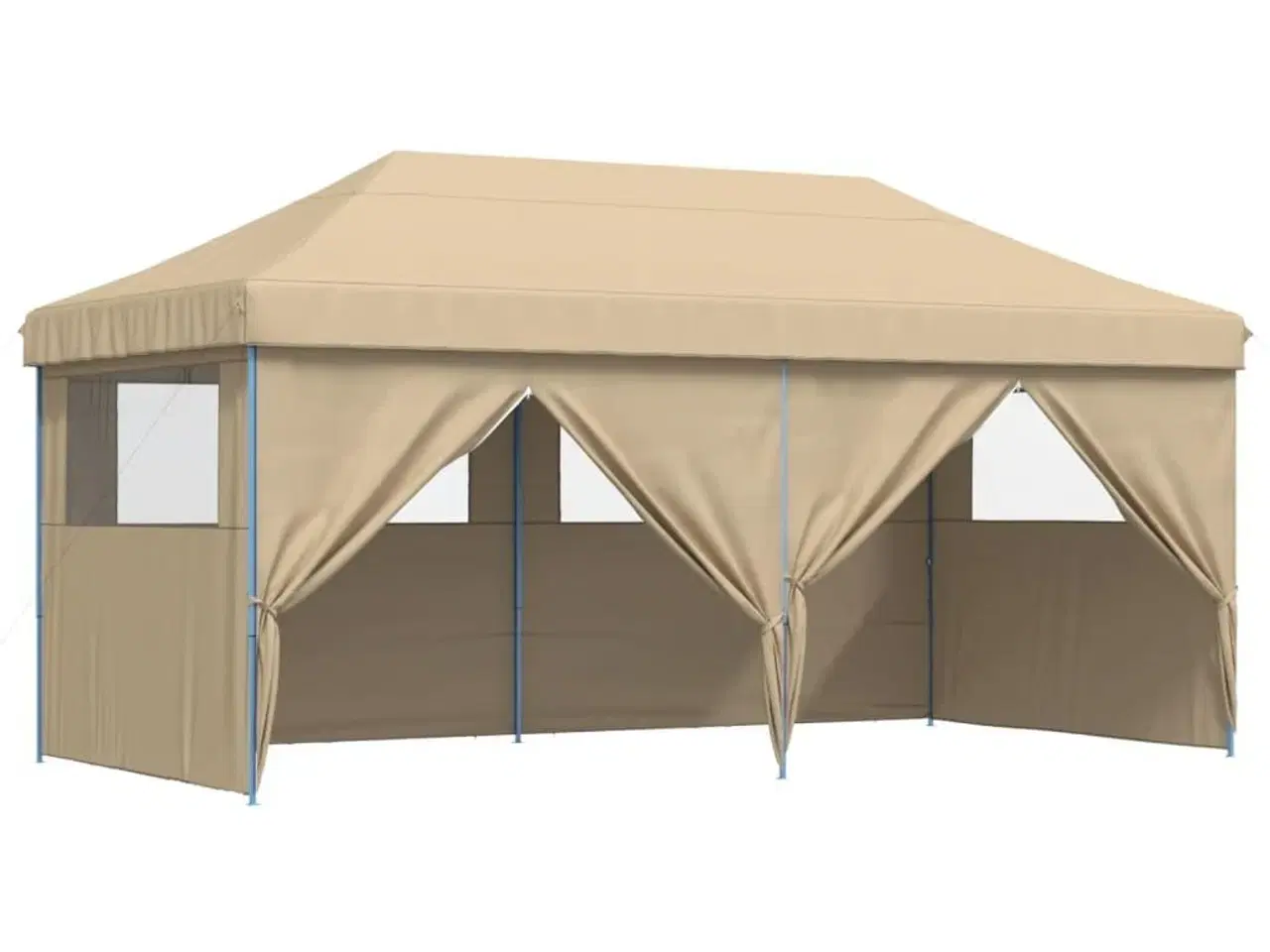 Billede 7 - Foldbart pop-up festtelt med 4 sidevægge beige