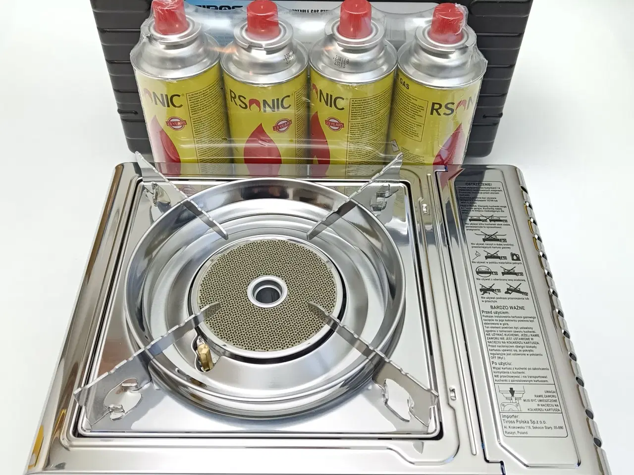 Billede 1 - NY! Gaskomfur KERAMISK BRÆNDE + 4 Dåser