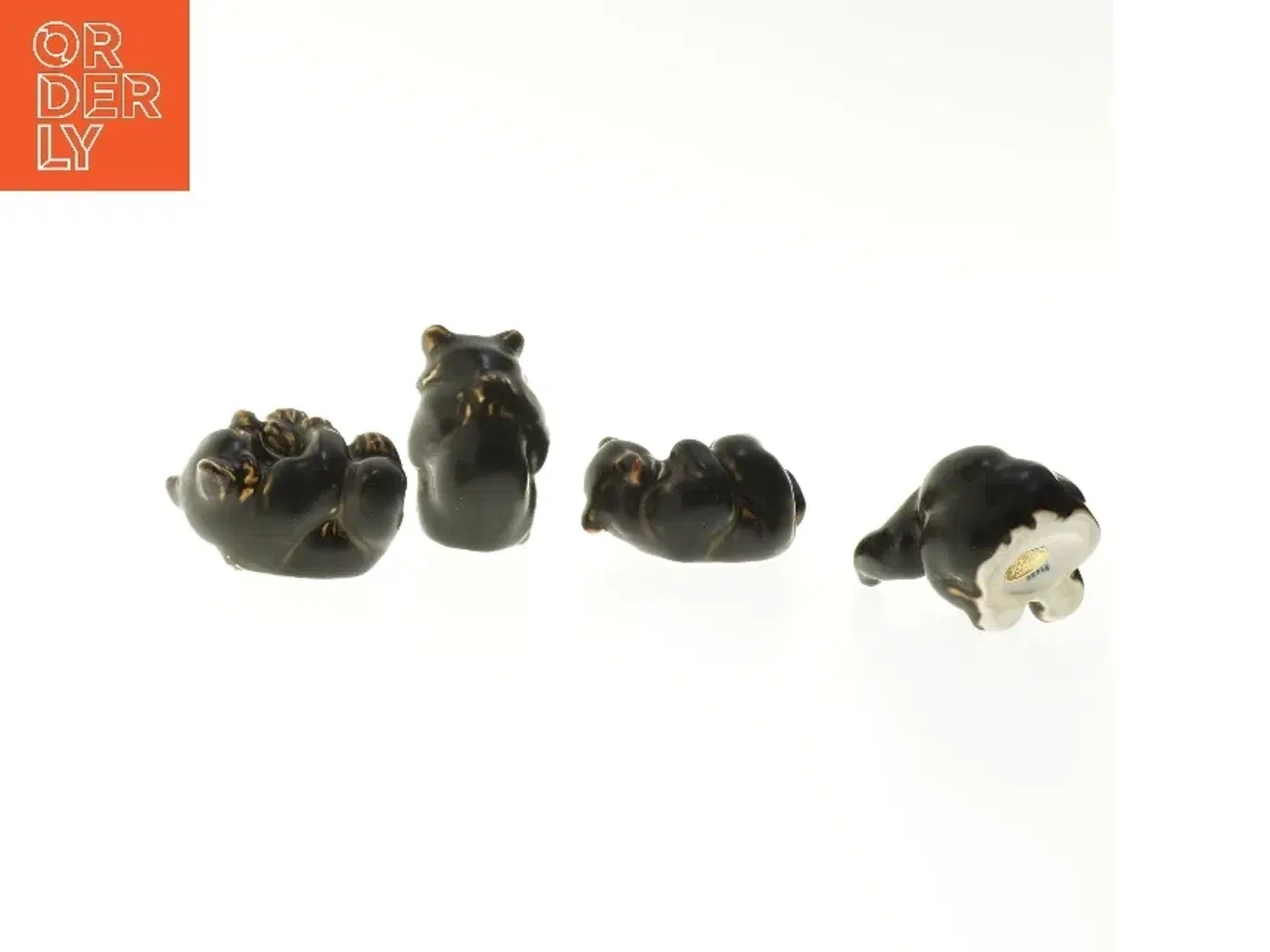 Billede 3 - Stentøjs figurer af bjørne (str. 4 stk 9 cm) fra Royal Copenhagen