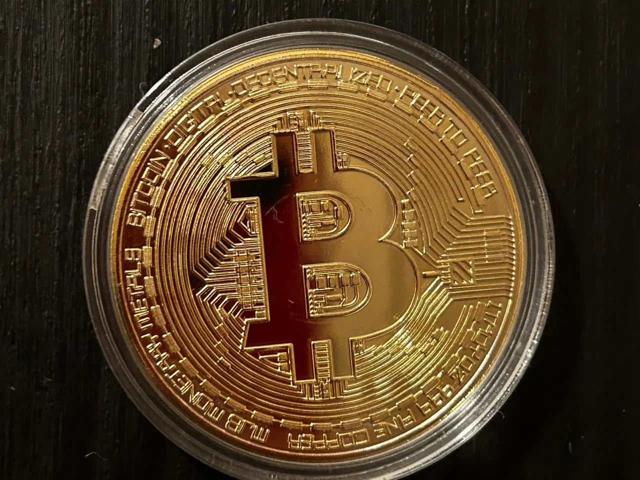 Billede 1 - Guldbelagt Bitcoin mønt 