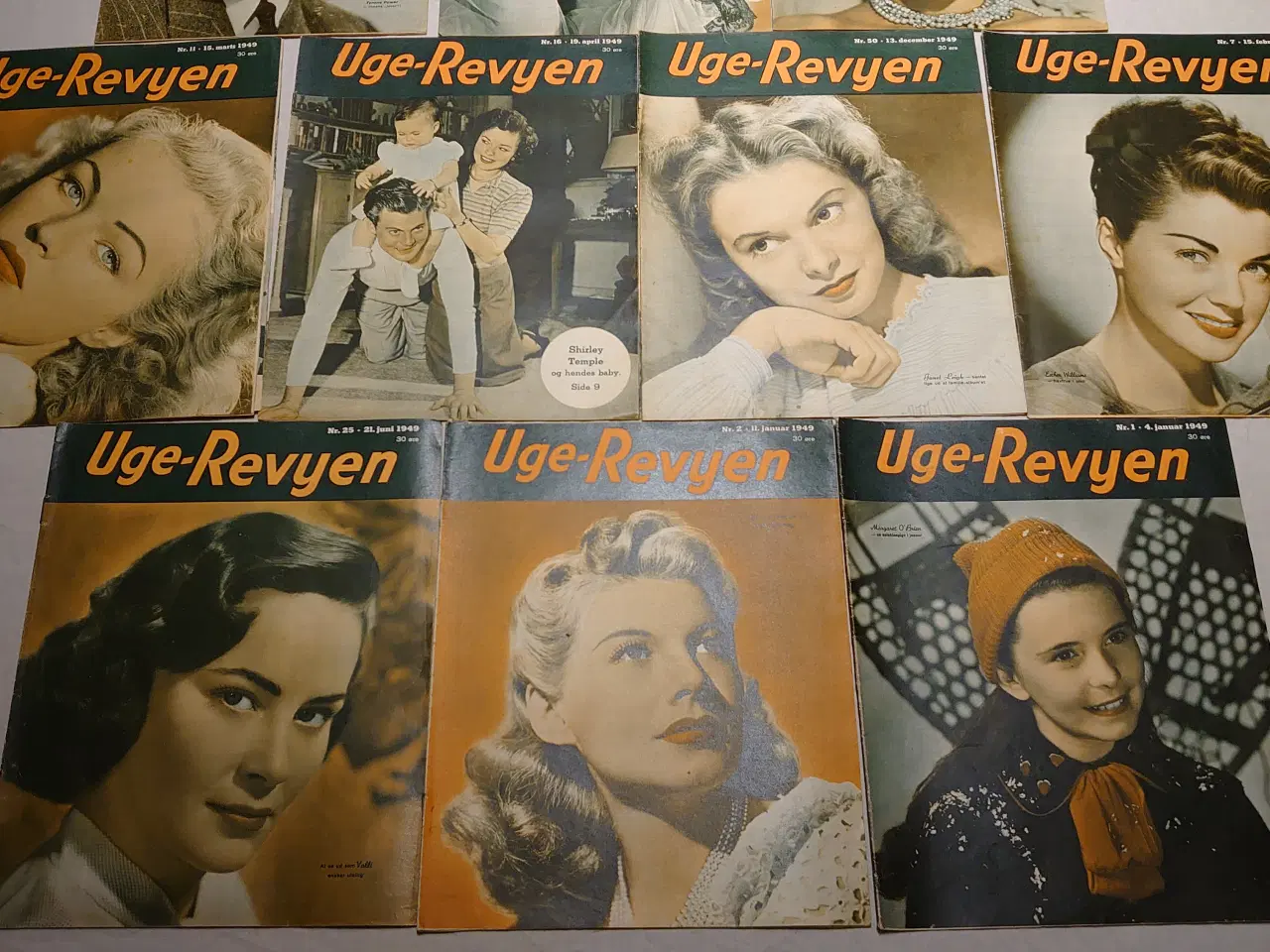 Billede 3 - 10 stk Uge-Revyen fra 1949. Format (21,5 x 27)cm