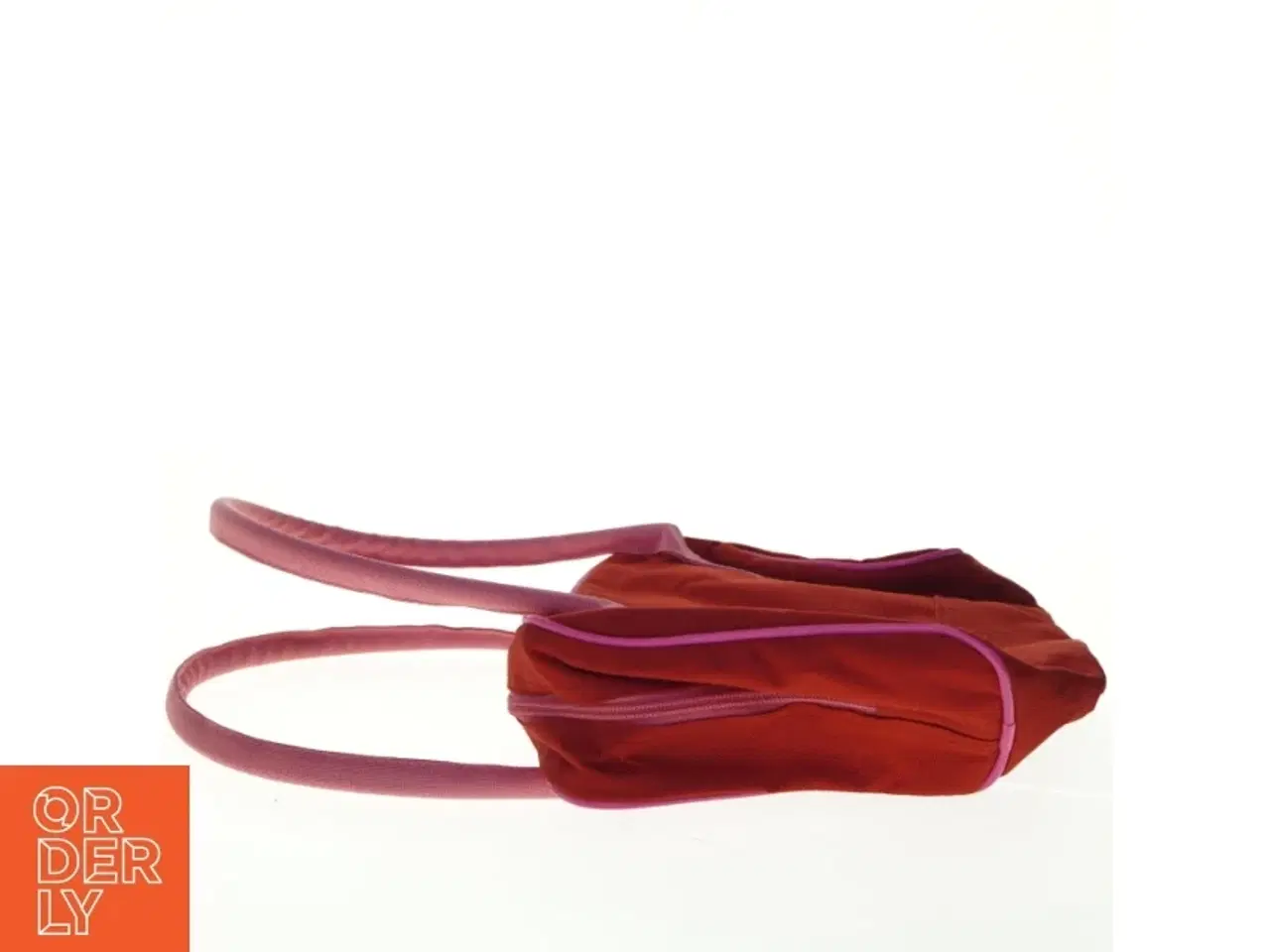 Billede 4 - Dameshåndtaske i orange og pink (str. 29 x 20 x 9 cm)