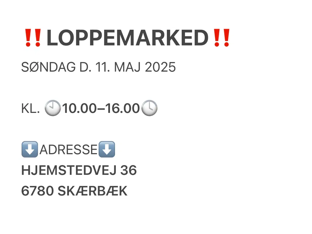 Billede 1 - Loppemarked d. 11. maj 2025