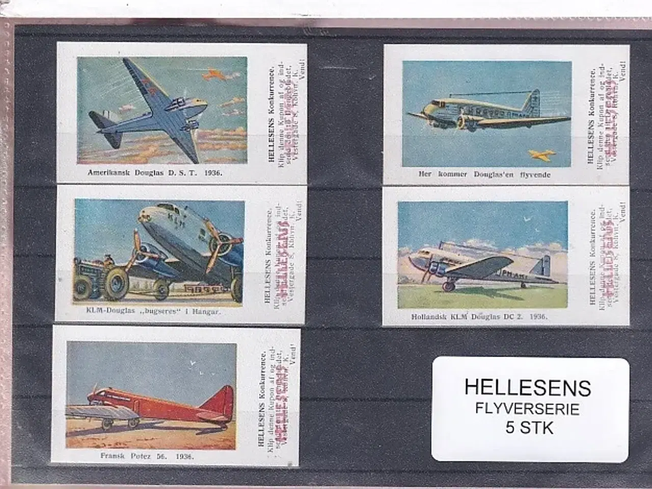 Billede 1 - Hellesens Flyverserie - 5 Stk. mærkater