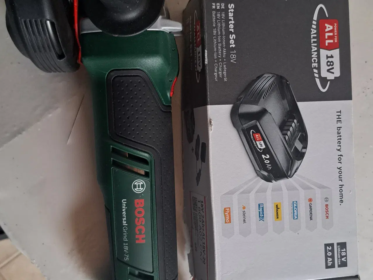 Billede 1 - Bosch batteri vinkelsliber + batteri og oplader 