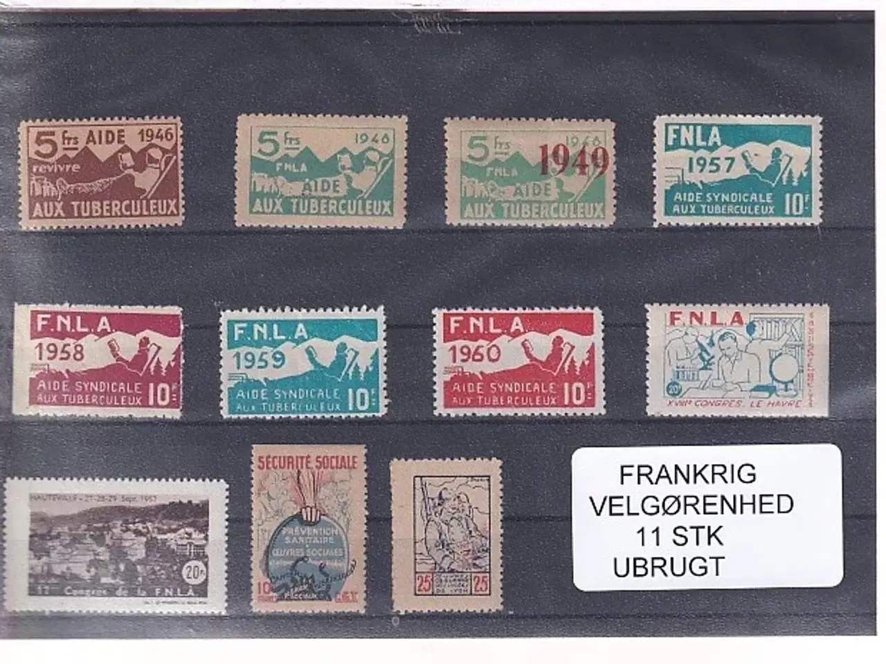 Billede 1 - Frankrig - Velgørenhed - 11 Stk. - Ubrugt