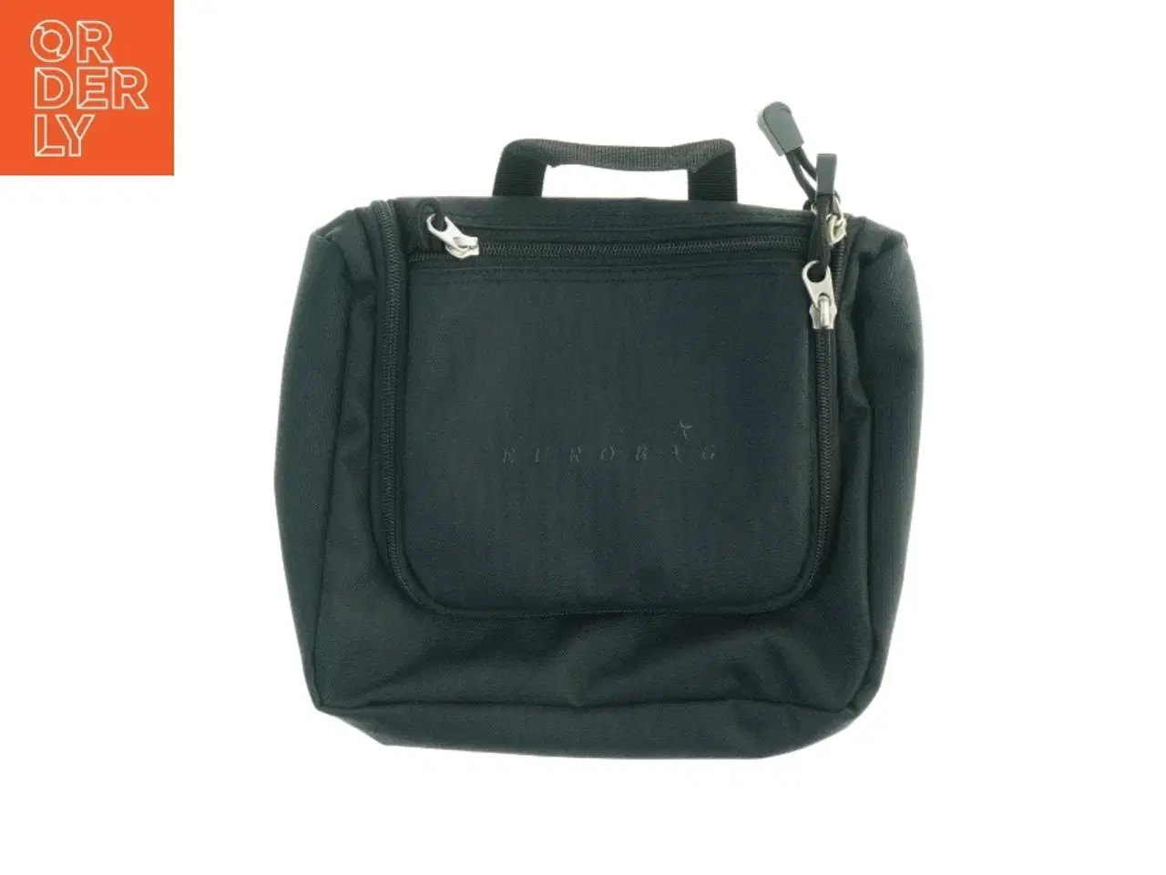 Billede 1 - UBRUGT Sort Rejse Toilet taske med Hængekrog og spejl fra Eurobag (str. 20 x 22 cm)