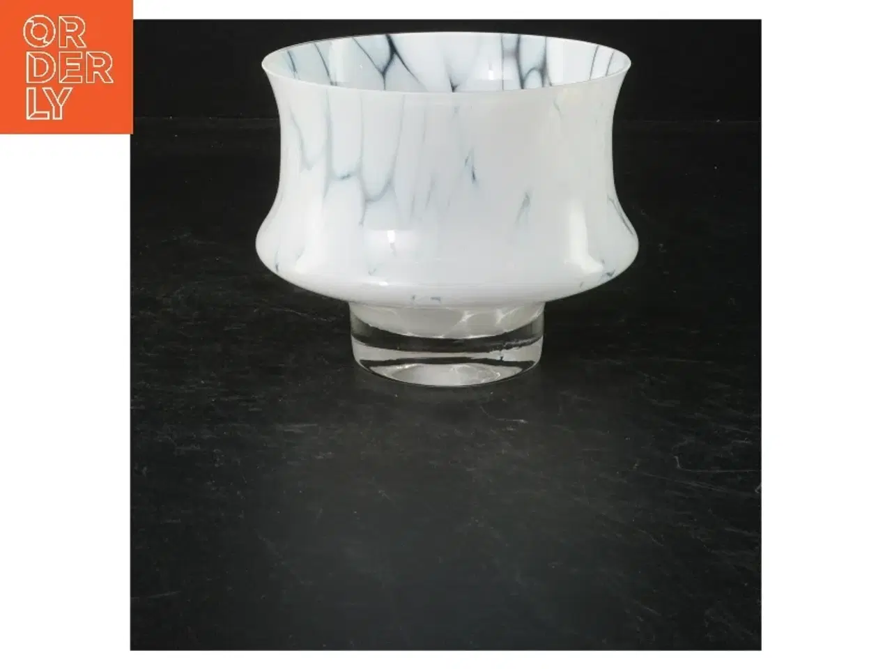Billede 1 - Marmoreret glasskål