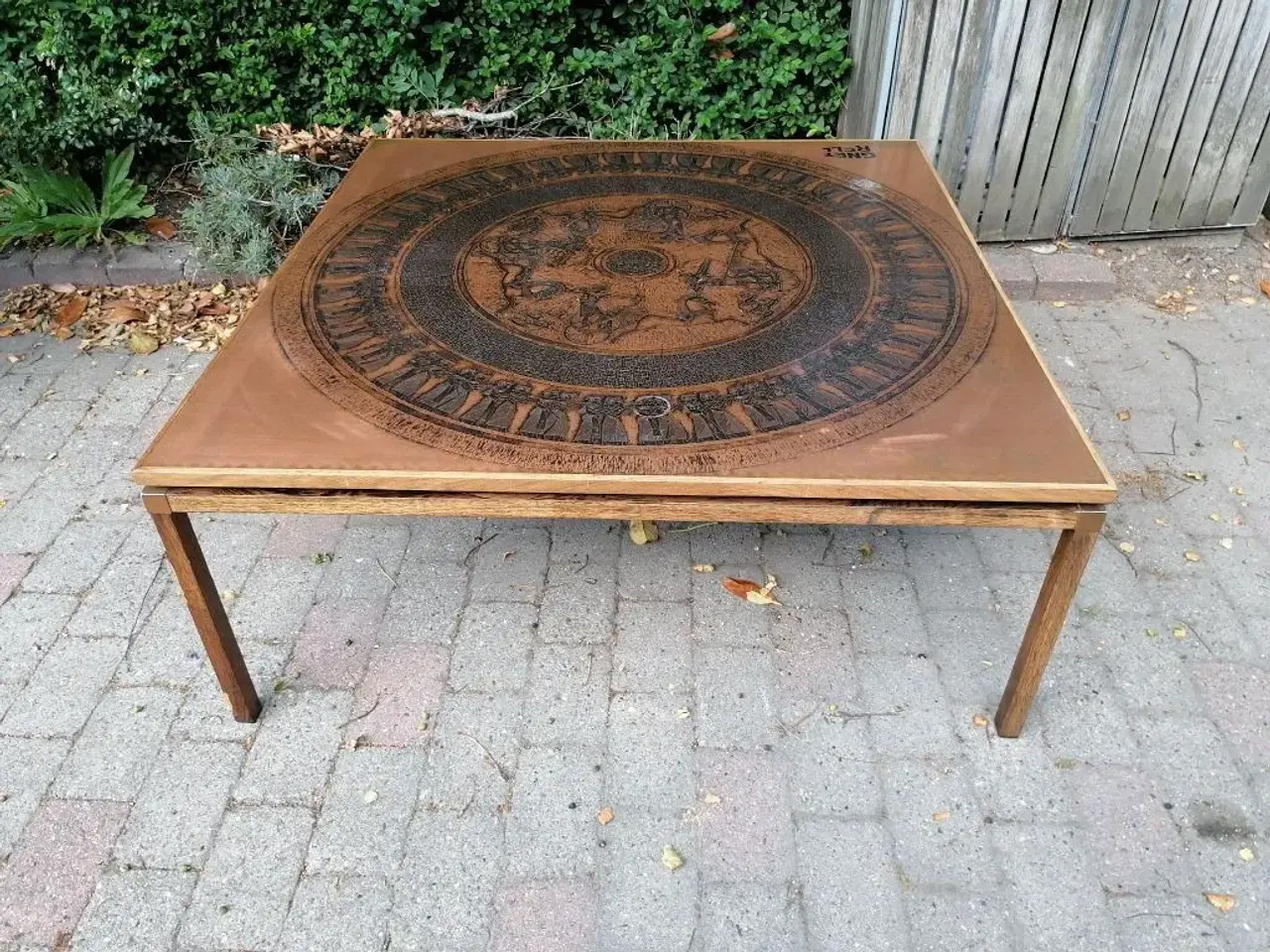 Billede 4 - Lækkert sofa bord med kobber bordplade.