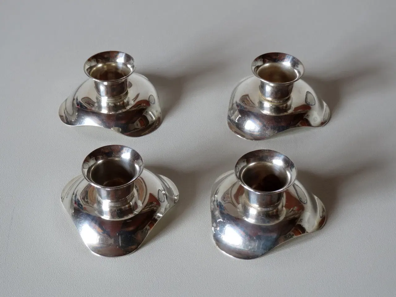 Billede 2 - Vendbare sølvplet stager