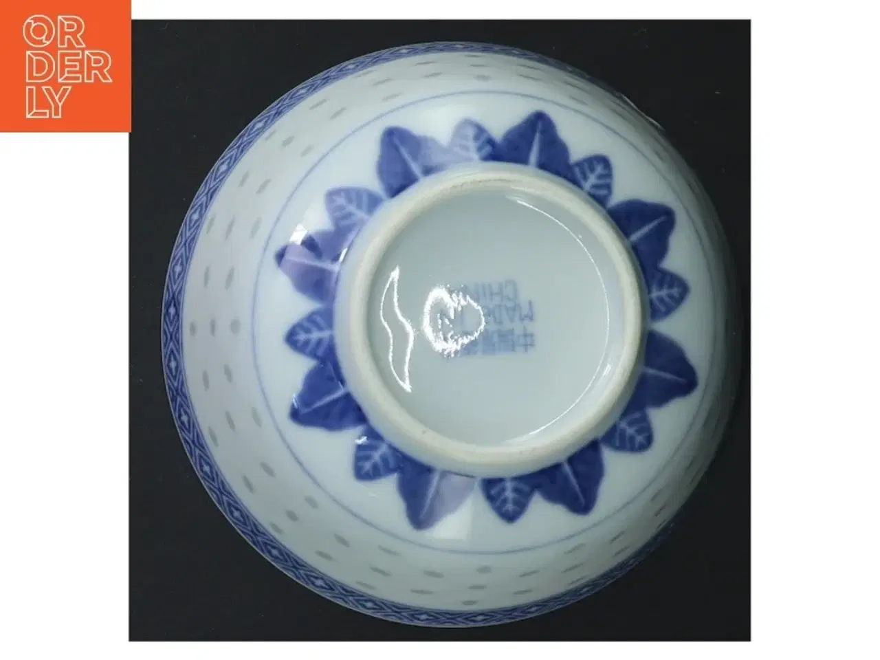 Billede 2 - Kinesisk Porcelæn skål med blå mønster (str. Ø 11,5 cm)