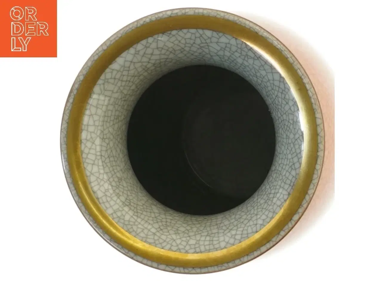 Billede 2 - Vase, krakeleret porcelæn med forgyldning, Royal Copenhagen (str. 22 cm)