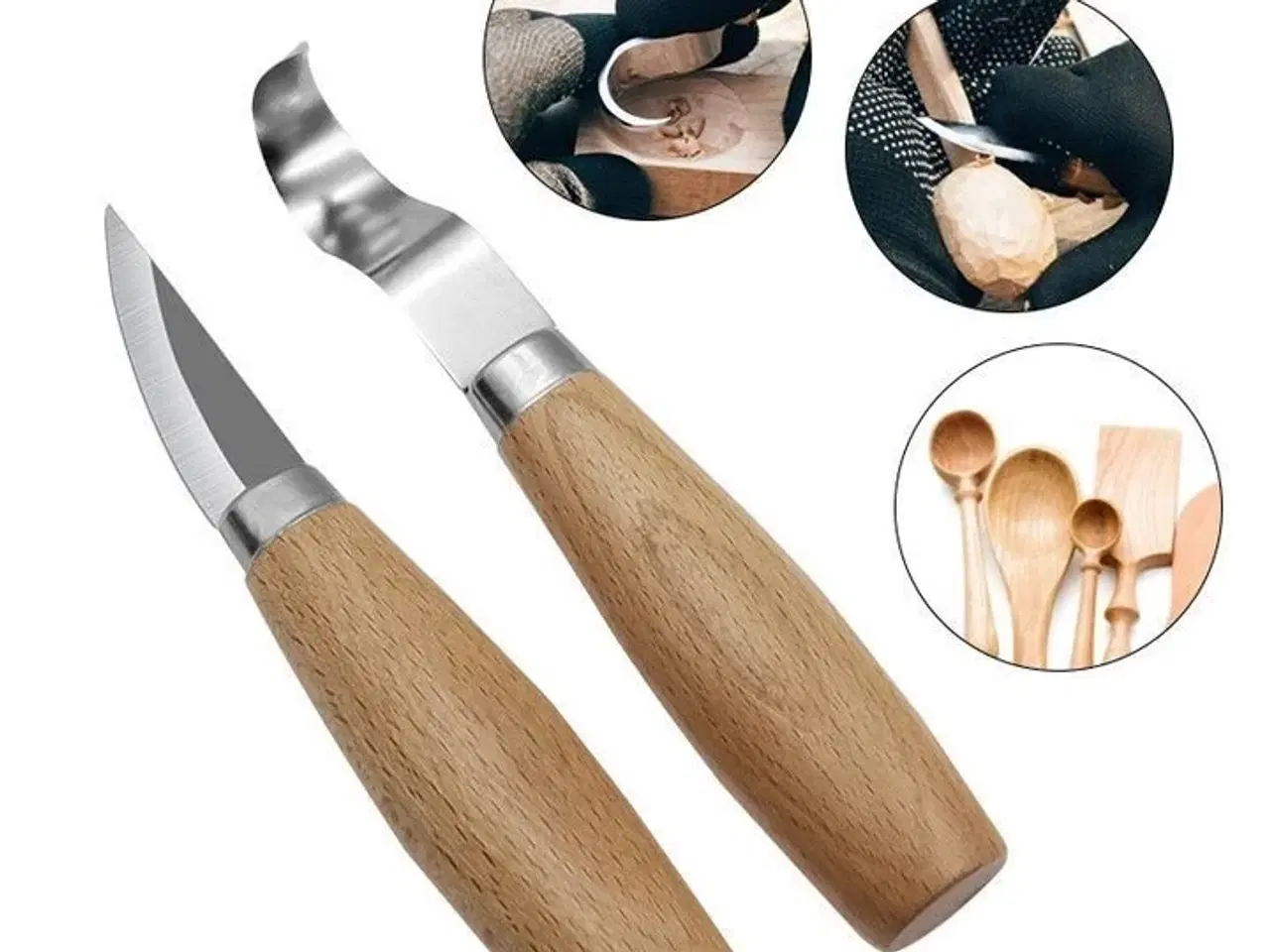 Billede 5 - Hobbykniv og Skålkniv – Perfekt til håndværk og træbearbejdning