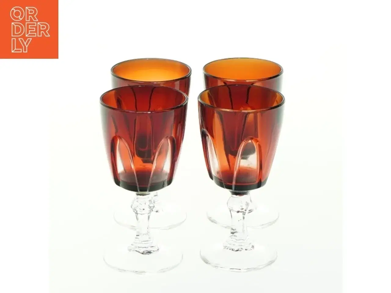 Billede 2 - Rødvinsglas i farvet glas (str. H. 8,5 cm ø. 4,5 cm)