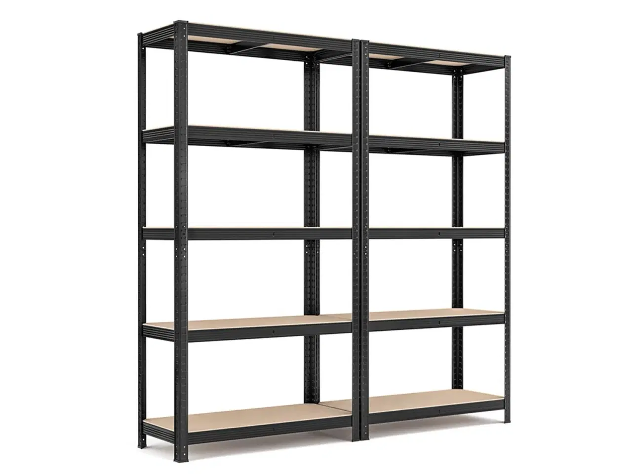 Billede 1 - Reolsystem stål 5 hylder – SONGMICS, sæt á 2, 40 × 90 × 180 cm, sort