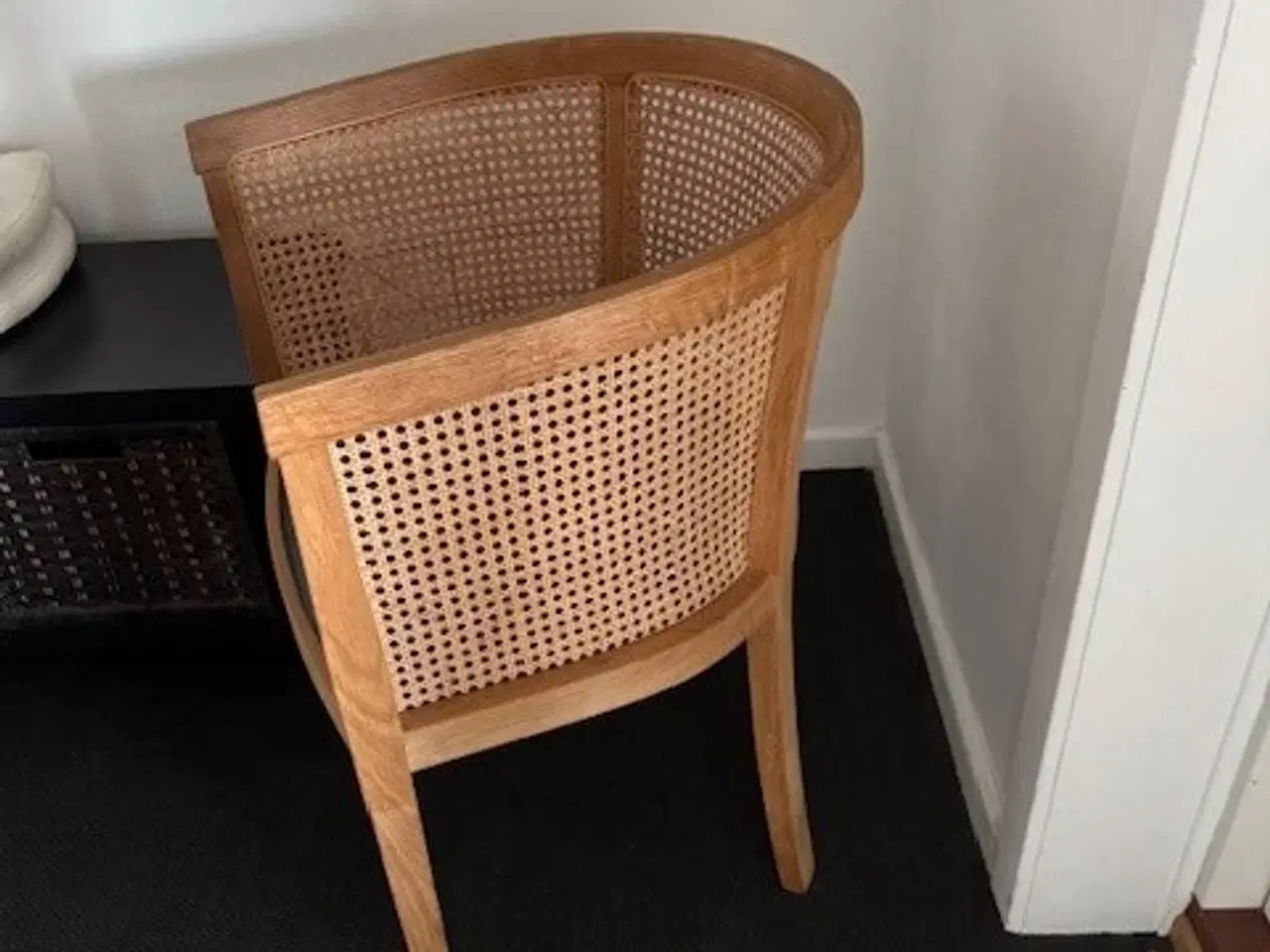 Billede 2 - Fletstol med lædersæde og bøge træ sælges