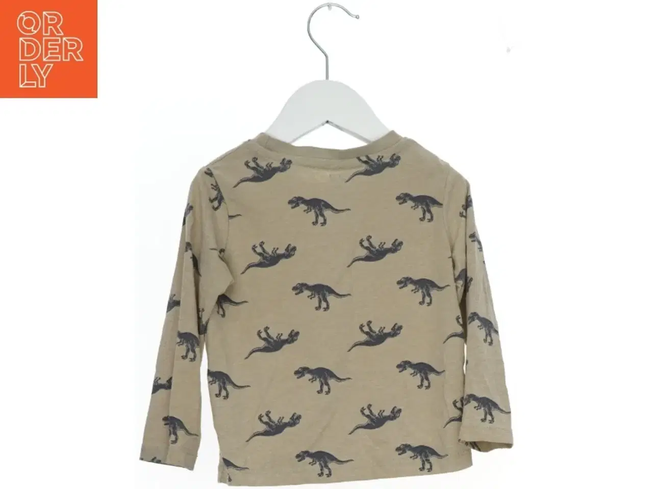 Billede 2 - Langærmet bluse med dinosaur print fra H&M (str. 92)