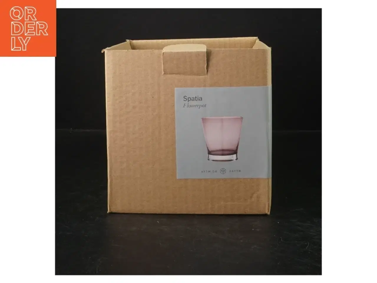 Billede 2 - Rodabrun glas vase fra Aytm (str. Ø. 14 cm)