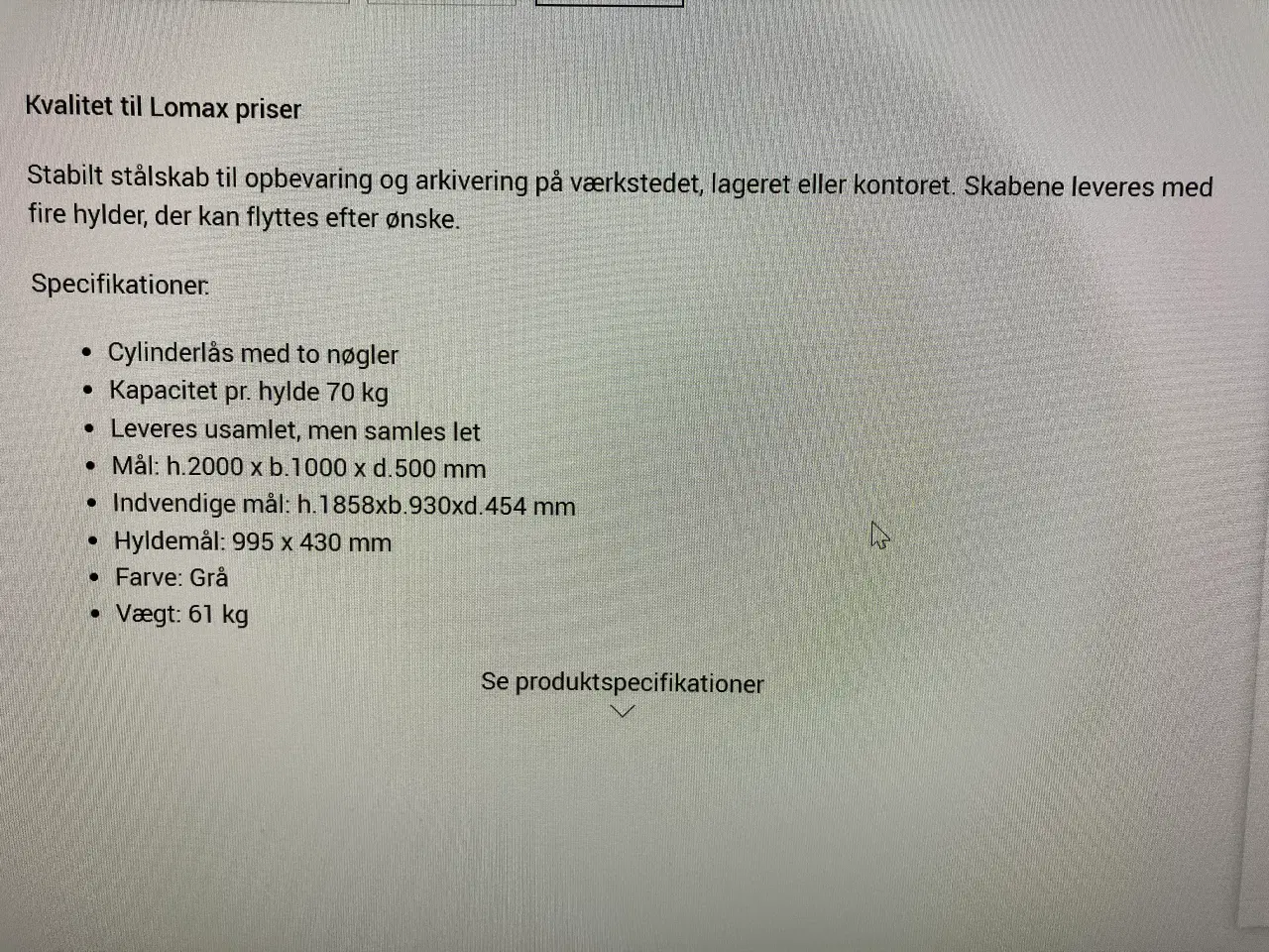 Billede 2 - Opbevaringsskab model maxi grå (Lomax)