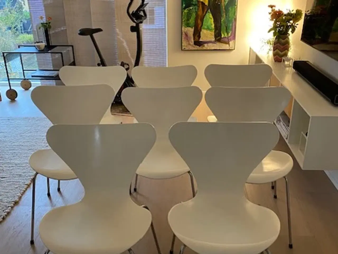 Billede 1 - 8 stk. Arne Jacobsen syverstole 