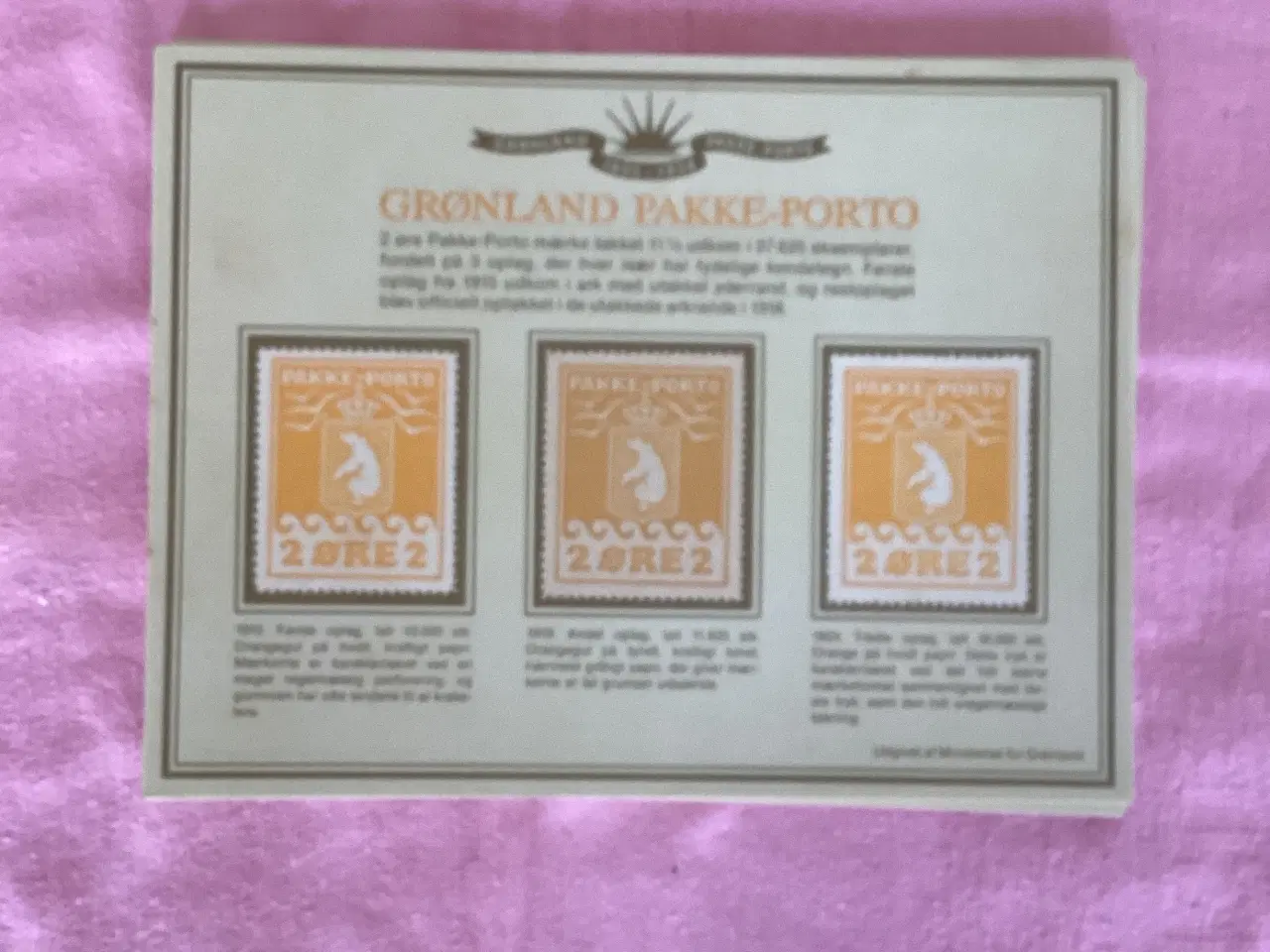 Billede 2 - Grønlandsk pakkeporto genoptryk