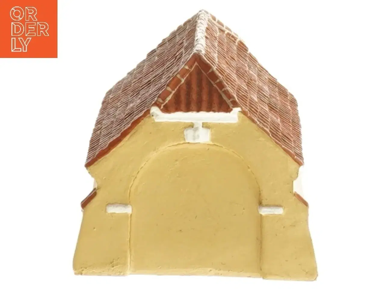 Billede 3 - Miniature model af bygning med dannebrogsflag fra Trip Trap (str. 11x7x6 cm)