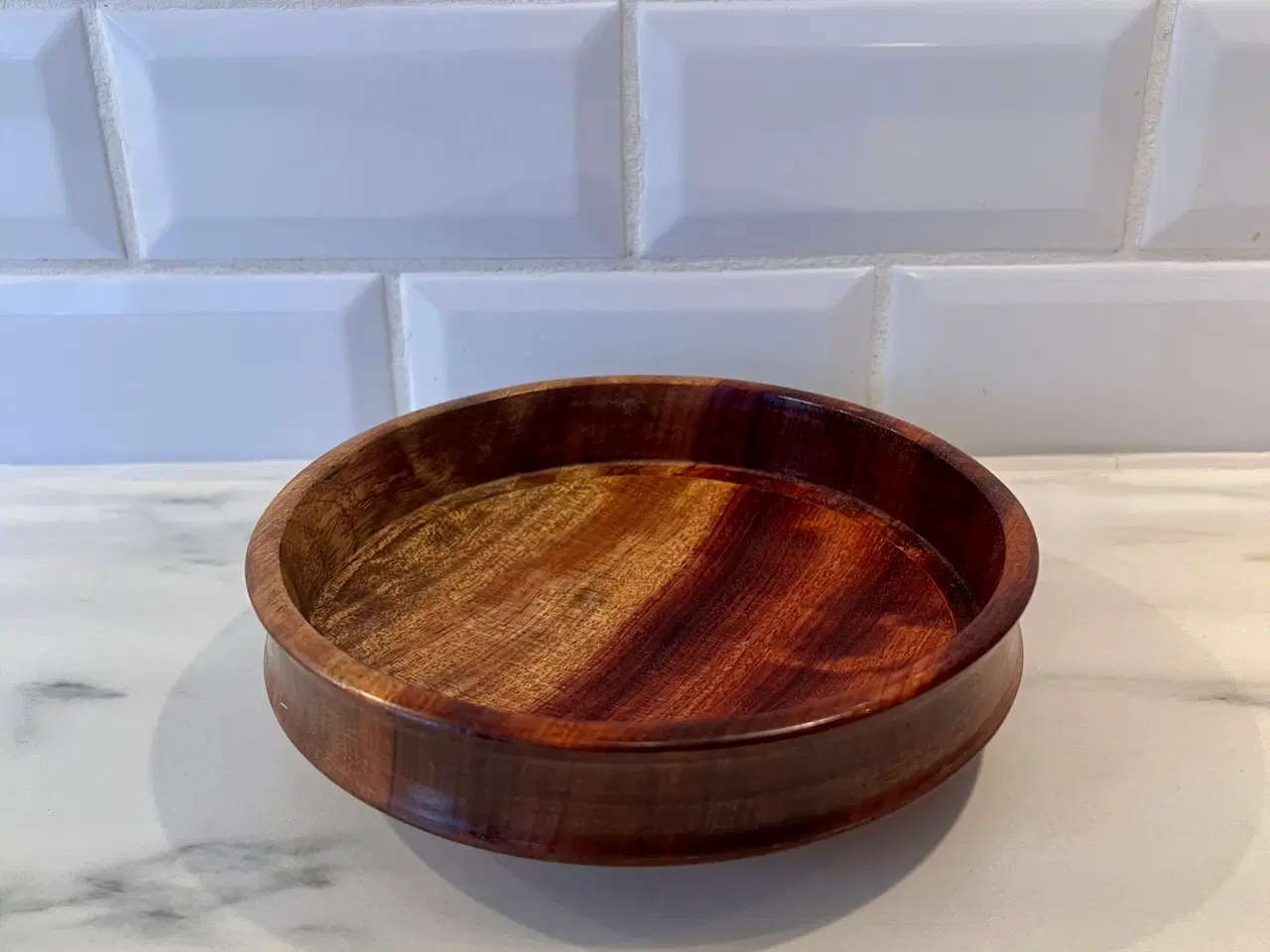 Billede 1 - Vintage bubinga wood skål 