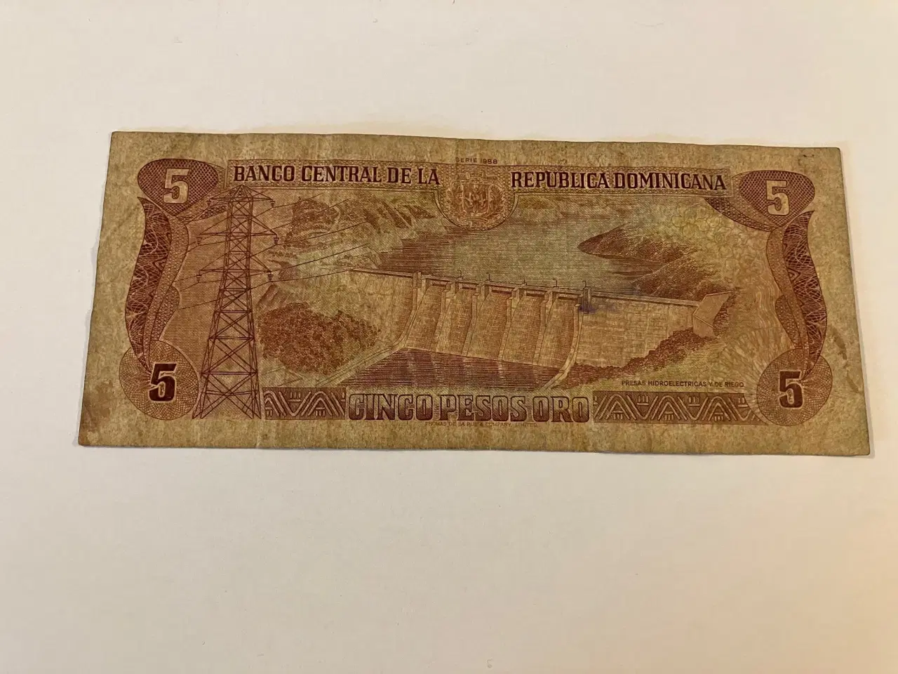 Billede 2 - 5 Pesos Oro Republica Dominicana - Dårlig stand