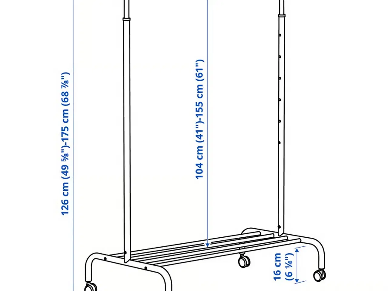 Billede 3 - Tøjstativ - IKEA RIGGA