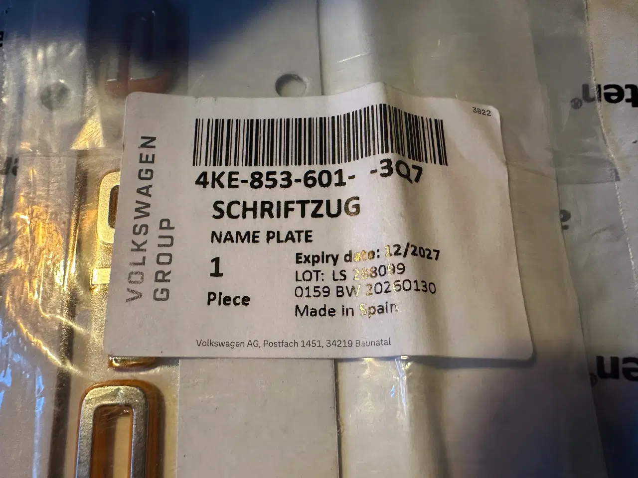 Billede 2 - e-tron emblem gult