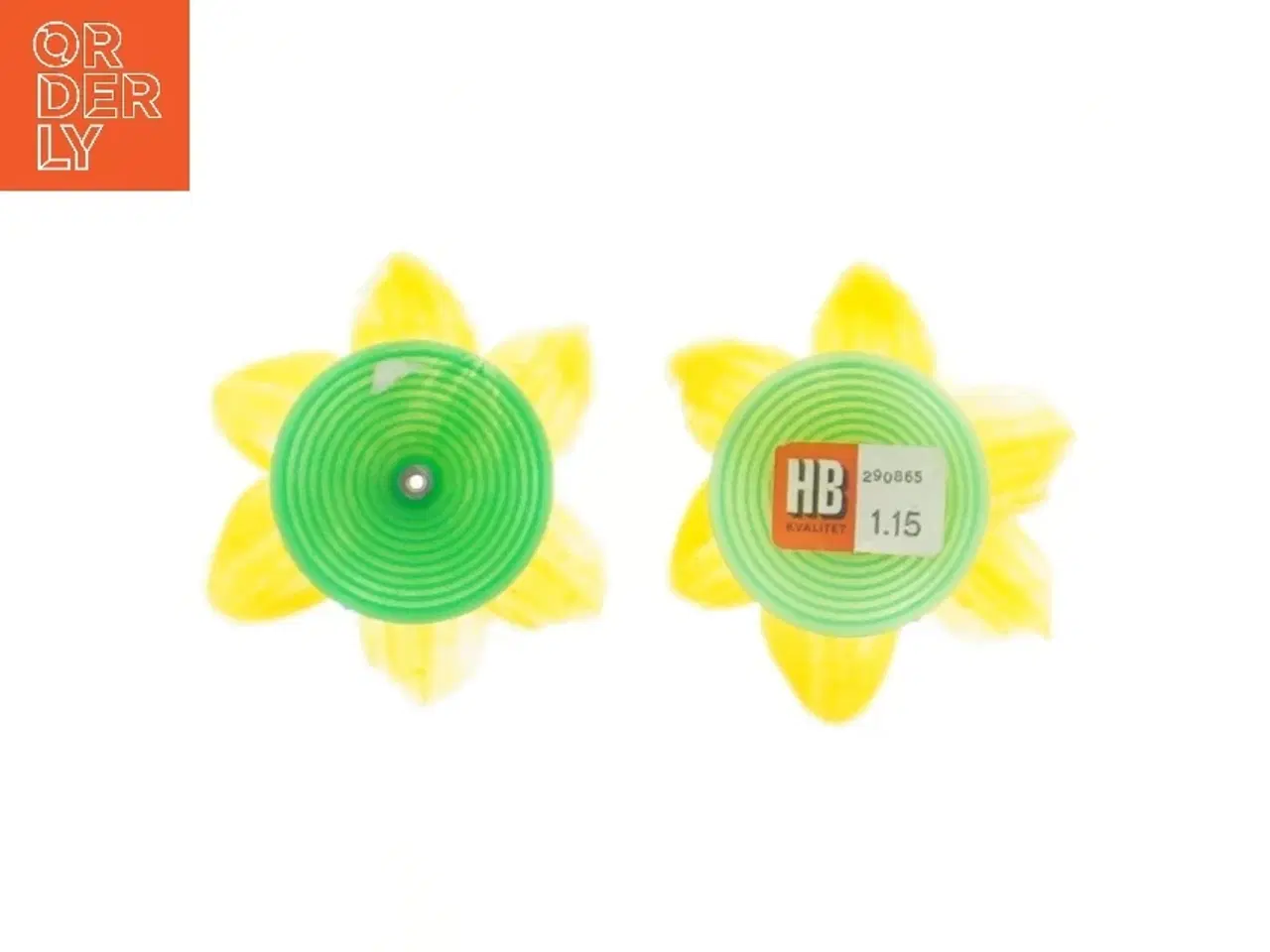 Billede 3 - Gamle Blomster lysestager, gul (str. 5 cm)