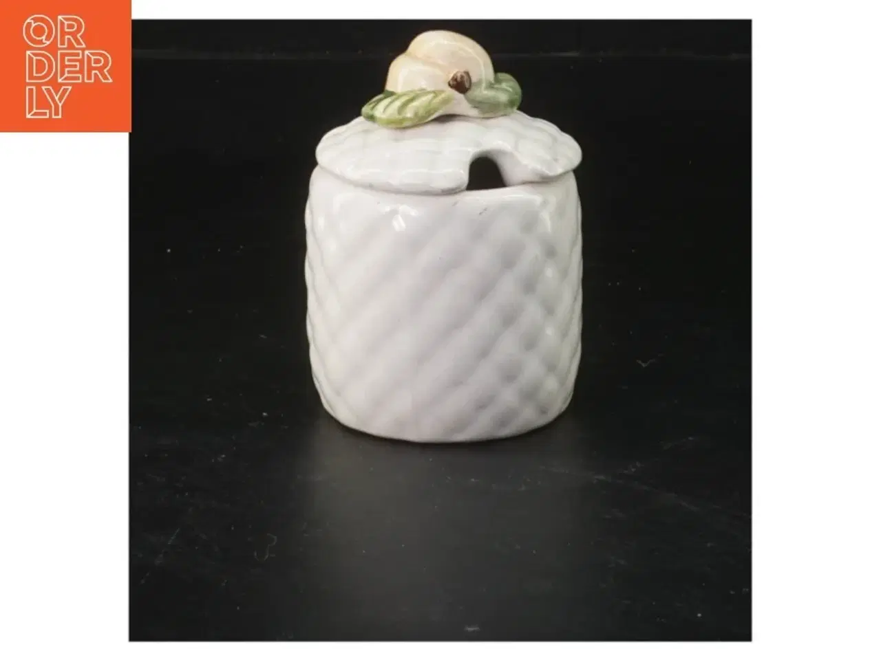 Billede 1 - Keramik beholder med låg (str. 8,5x6 cm)