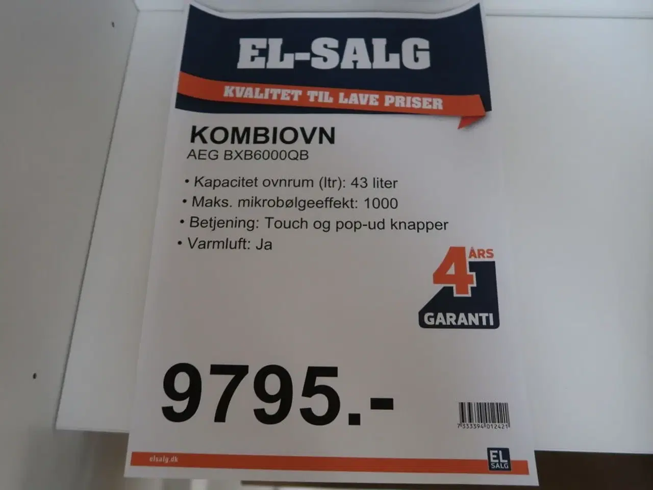Billede 4 - Kombiovn AEG BXB6000QB